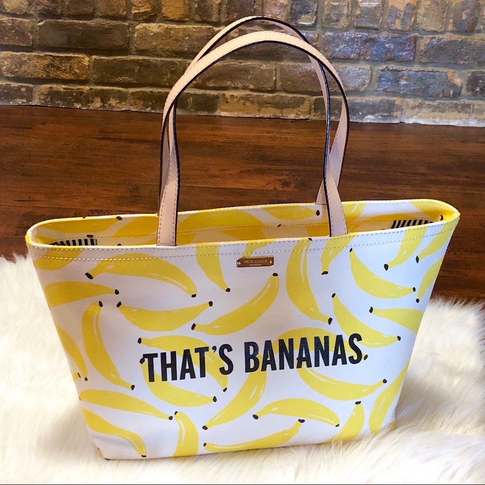 kate spade That’s Bananas Canvas Francis Tote Bag - Picture 2 of 8